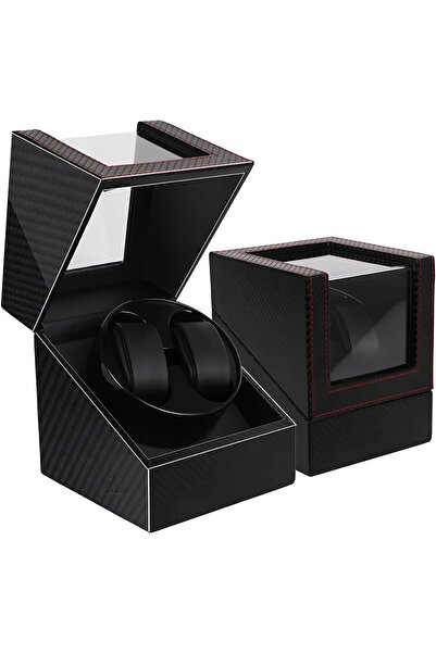 SMART GADGETS C&A Cutie de ceas rotativă automată, afișaj premium, două sloturi, alimentare dublă, silențioasă.