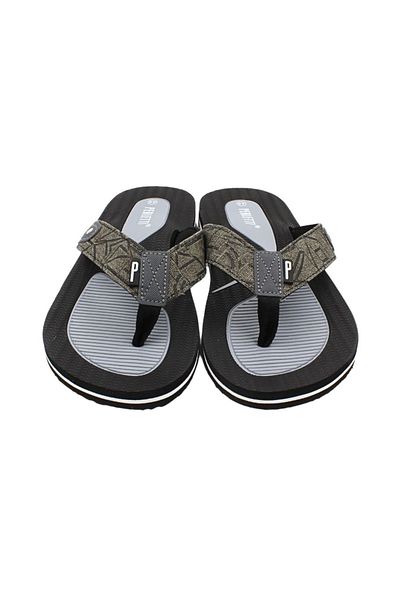Perletti Men's flip-flops, Perletti, black with gray, 43 EU