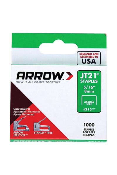 ARROW دبابيس Jt21 مقاس 8 مم، 1000 قطعة