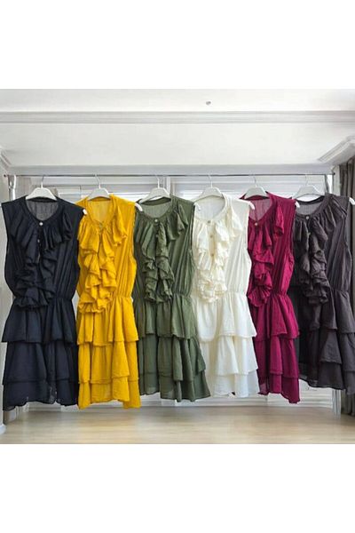 GLAMSI Flowy Cotton Dresses + Belt Included