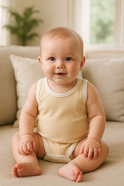 Uğur Home Ev Tekstili Cotton Baby Bodysuit (0-6 Months) - Newborn - Pack of 2 – Undershirt Model, Skin Friendly