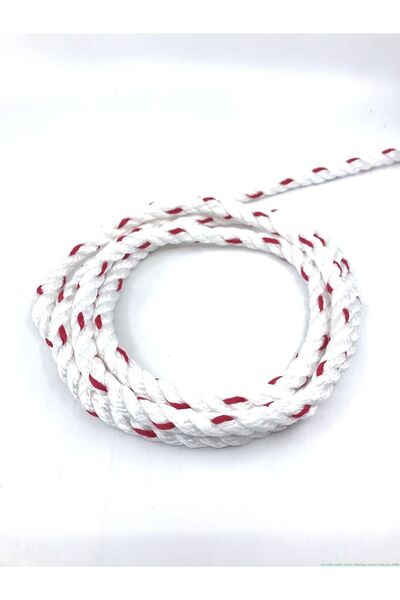 Bos BEYAZ - 12 Mm Yüzen Üçkol Halat 20 Metre - Batmayan Tonoz-çapa- Polipropilen Tekne Halat