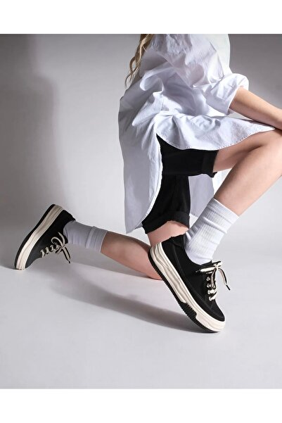 Brs High Sole Cloth Sneaker Linen