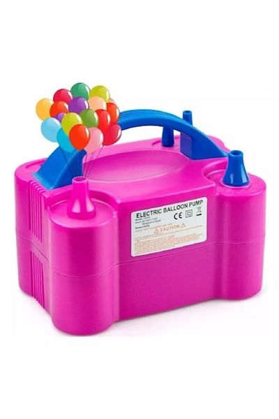 Welora Electric Double Air Pump for Inflating Balloons, 600W, 220V, Pink