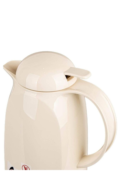 Valk Double Wall Glass Anti-Leakage Wide Mouth Vacuum Flask with Push Cover 1 Liter