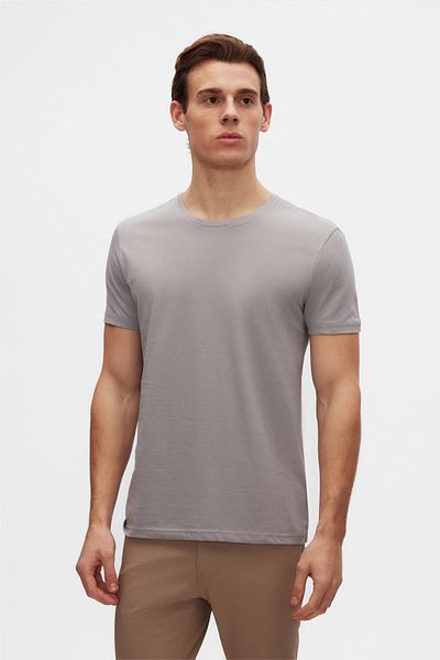 D'S Damat Μπλουζάκι Ds Damat Slim Fit Γκρι/Πράσινο/Λευκό 3 τεμαχίων
