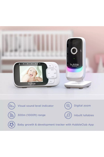 Hubble جهاز مراقبة الأطفال الذكي Nursery Pal Essentials المزود بكاميرا ثابتة