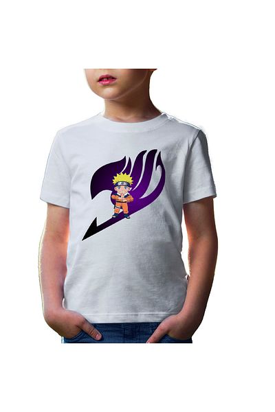 OEM Tricou copii Fairy Tail Logo Emblem Naruto Chibi