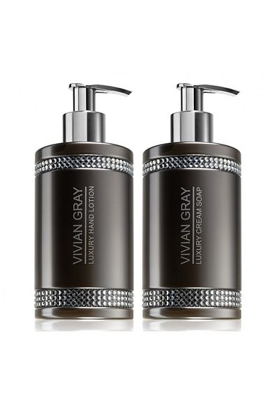 Vivian Gray Crystals Gray Gift Set, Unisex, Liquid Soap, 250 ml + Hand Cream, 250 ml