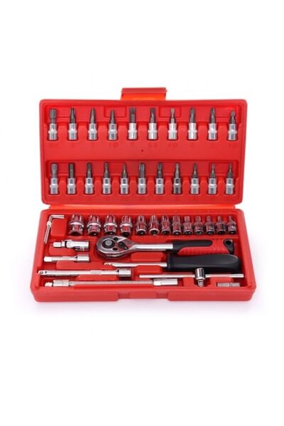 Kraft&dele Set de scule profesionale, chei tubulare, 46 de piese