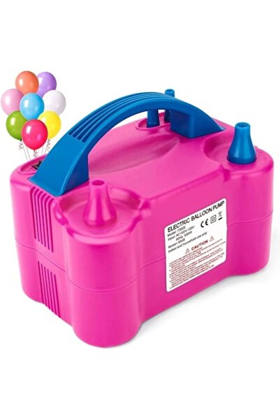 OEM Pompă electrică pentru baloane, 600W, duză dublă, roz