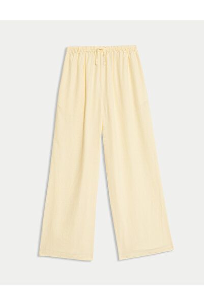 Marks & Spencer Keten Karışımlı Geniş Paça Pantolon (6–16 Yaş)