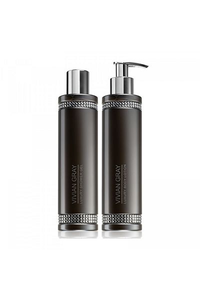 Vivian Gray Crystals Gray Gift Set, Unisex, Shower Gel, 250 ml + Body Lotion, 250 ml