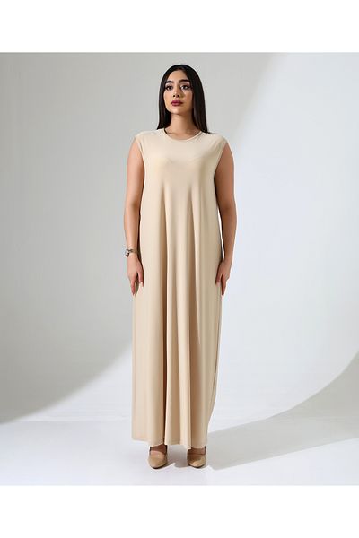 Fi'l Arz Fashion Long Zero Sleeve Dress