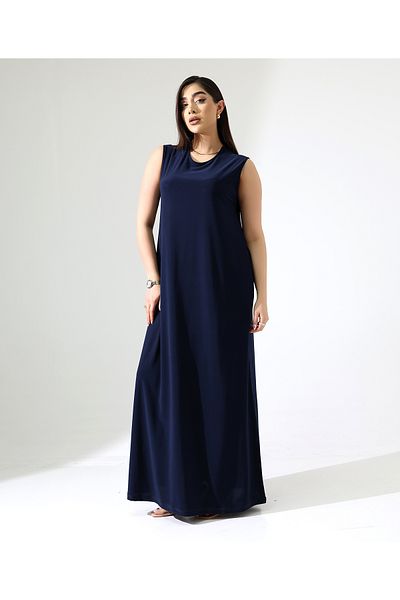 Fi'l Arz Fashion Long Zero Sleeve Dress