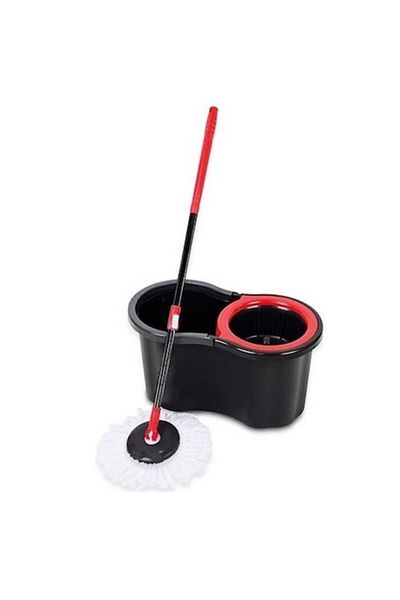 Zambak Plastik Pachet promoțional: Mop rotativ la 360 de grade cu găleată inclusă, Zambak Plastic, mâner telescopic, 40x25x20