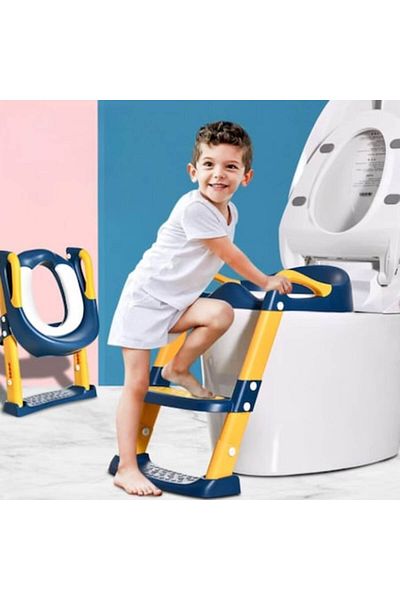 SMART GADGETS C&A Scară de toaletă 2 în 1 cu trepte reglabile pentru copii, design ergonomic și pliabil