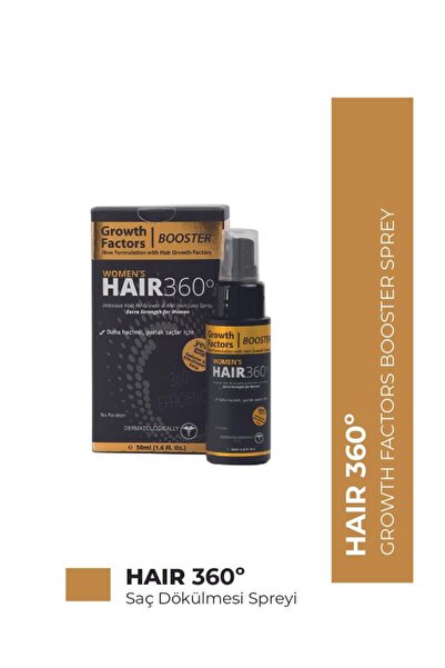 KRCDerma KRC DERMA Hair 360 Growth Factors Booster Woman Sprey 50 ml