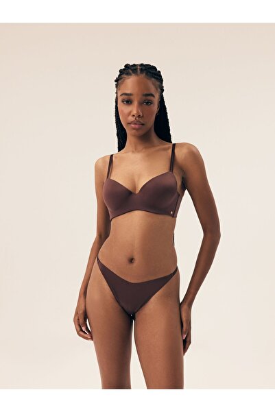 ESOTIQ Women's Thong Panties Comfy Bonded Hems & Decoraitve Strings Back Cut-Out | Bosco