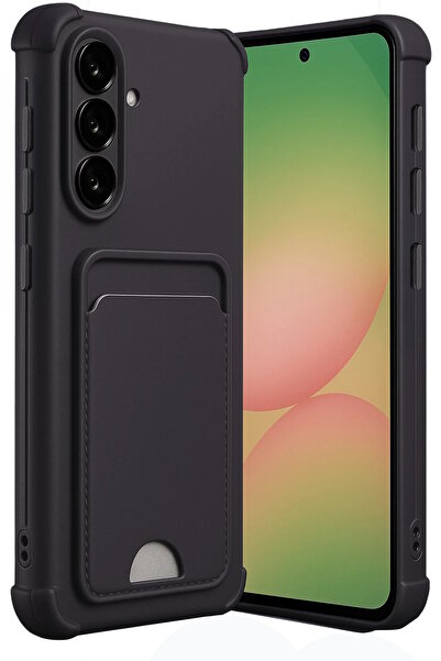 m.tk moveteck Samsung Galaxy A36 Kılıf Kamera Ve Köşe Korumalı Kartlıklı Cüzdanlı Yumuşak Silikon Kapak