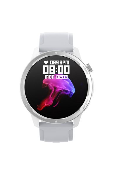 OEM Ceas Smartwatch Unisex TWINKLER TKY-S52M, 1.39" IPS TFT, BT 5.2, DaFit, Silicon, Silver, Sport