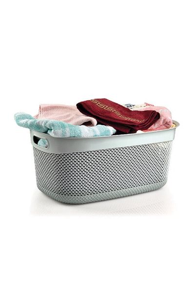 Üçsan Rectangular Drop Design Laundry Basket 33 x 24 x 16.5cm