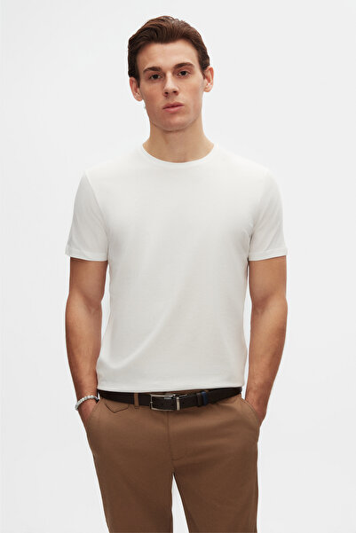 D'S Damat Ds Damat Slim Fit Antrasit/Vizon/Beyaz 3'Lü T-Shirt