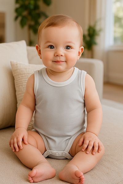 Uğur Home Ev Tekstili Cotton Baby Bodysuit (0-6 Months) - Newborn - Pack of 3 - Athlete Model, Skin Friendly