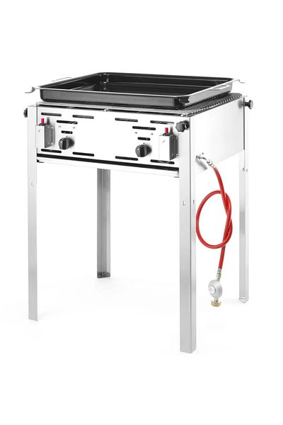 shumee Grill gazowy z patelnią Grill Master Maxi 590x480mm 11.6kW - Hendi 154717