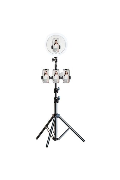 SMART GADGETS C&A Multifunctional Tripod with Light Lamp for Live Streams and Professional Filming, 210 CM, Remote Con