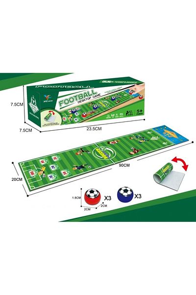 Flippy Interactive Game, Flippy, Football Mat 90 x 20 cm, 1-4 Players, +5 Years, 6 Balls Included, Green