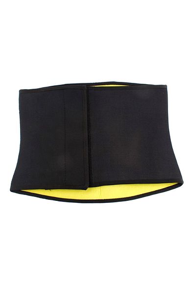 Aptel Centura abdomen, neopren, negru/galben, 33×22 cm