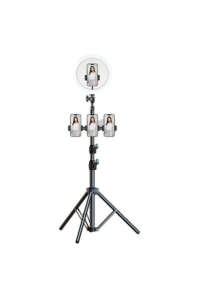 SMART GADGETS C&A Multifunctional Tripod with Light Lamp for Live Streams and Professional Filming, 210 CM, Remote Con