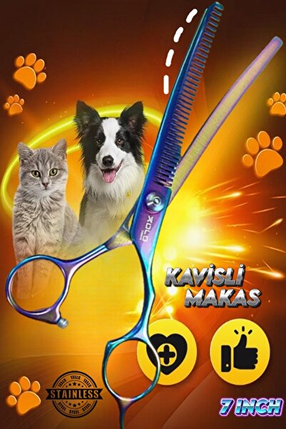 xolo Evcil Hayvan Tüy Toplama Kırpma Makası 6.7 inch Paslanmaz Çelik Tüy Kısa...