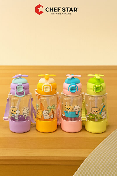 Chefstar زجاجة مياه للأطفال منقوشة لطيفة – 680 مل