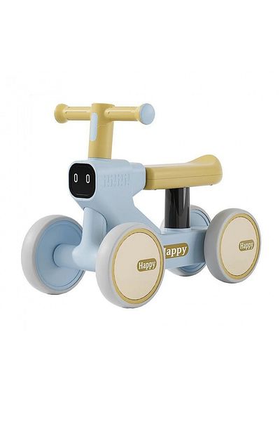 Nichiduta Ride-On balance vehicle for children, Happy Blue, with sounds and lights from 1 year, dime