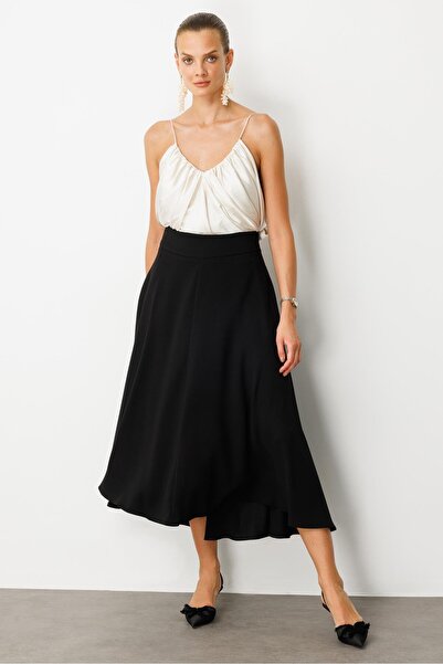 accort Cep Detay Uzun Etek-SİYAH
