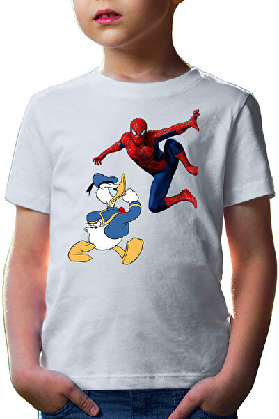 OEM Tricou copii Donald Duck Spiderman Web Marvel DC Disney Angry