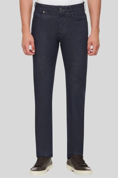 BOSS Pamuklu Jean Erkek Pantolon Mavi 402