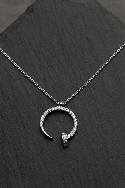 OTTOTESBİH Kadın 925 Ayar Gümüş Çivi Kolye