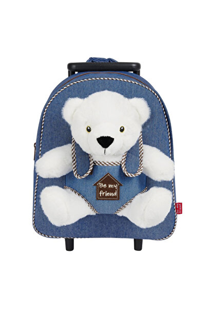 Perletti Rucsac Troller, Perletti, cu urs polar, plus detasabil, 38 cm