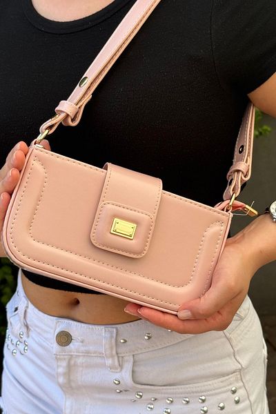 Ecrou Baguette Buckle Shoulder Bag Powder