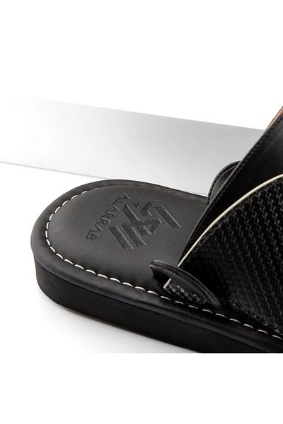 ALARRAB National oriental shoe with a Saudi design made of black natural leather