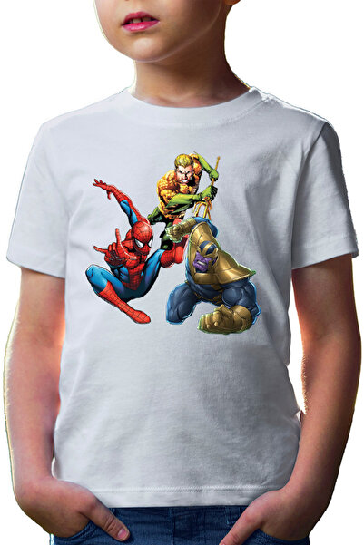 OEM Tricou copii Spiderman Aquaman Thanos Save Earth