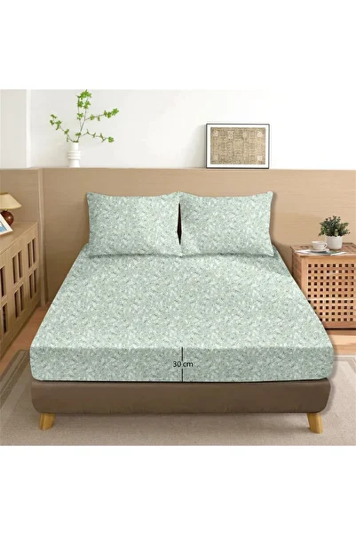 Evim Dalya 100% Cotton Single Fitted Sheet Set Mint - 100X200+30 cm