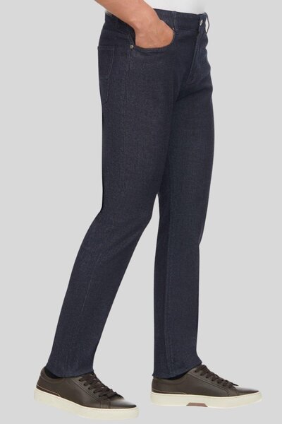 BOSS Pamuklu Jean Erkek Pantolon Mavi 402