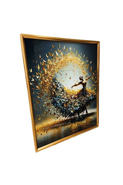 BLA BLA FOAM Tablou decorativ 3D din rășină cu pietricele strălucitoare, balerină, 52x42 cm