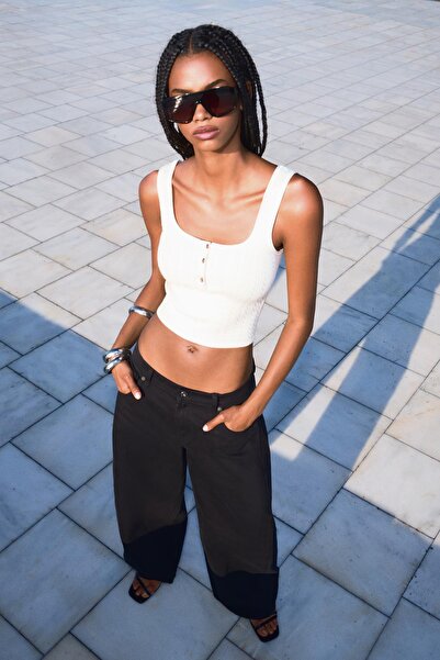 Bershka Örgü askılı top