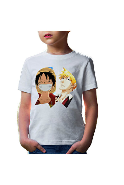 OEM Παιδικό μπλουζάκι Bleach Ichigo One Piece Luffy Anime Manga