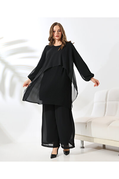 Fi'l Arz Fashion Pleated Chiffon Tunic